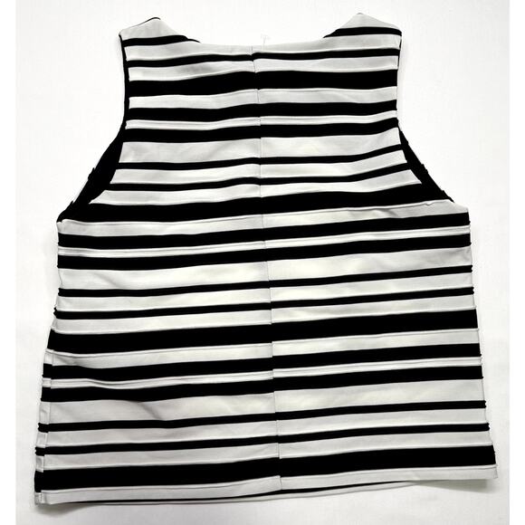 Dorothy Perkins elegant NWT women Black And White Sleeveless striped top size S - Picture 2 of 9
